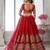 Premium Red Silk Lehenga Set with Peacock-Inspired Craftsmanship