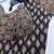 Purple block print sweetheart neck blouse with back tie-up | festive saree top