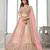 Designer Pink Raw Silk Lehenga with Intricate Embroidered Detailing