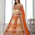 Elegant Rust Lehenga Featuring Rich Raw Silk and Artisan Craftsmanship