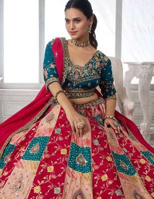 Designer Multi-Color  Lehenga Choli with Embroidered Blouse 2