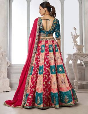 Designer Multi-Color  Lehenga Choli with Embroidered Blouse 3
