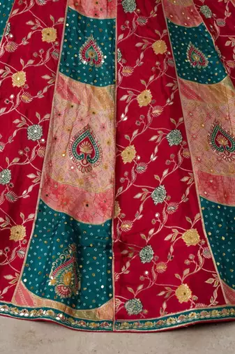 Designer Multi-Color  Lehenga Choli with Embroidered Blouse