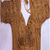 Mustard ochre block print bustier blouse with sweetheart neck & back tie