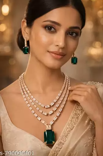  gold plated kundan choker bridal necklace earrings jewelry set