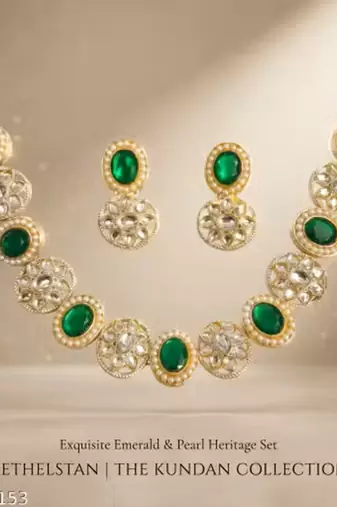 Indian bollywood gold plated kundan choker bridal necklace earrings jewelry set