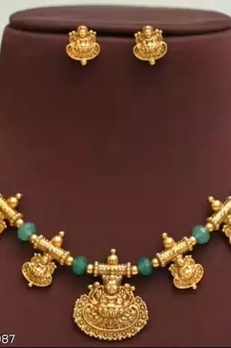 Indian bollywood gold plated kundan choker bridal necklace earrings jewelry set