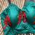 Teal green navratri designer readymade blouse for women | embroidered garba choli with shell lace detailing