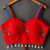 Red navratri designer readymade blouse for women | embroidered garba choli with shell tassel work
