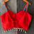 Red navratri designer readymade blouse for women | embroidered garba choli with shell tassel work