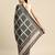 Green geometric printed poly silk casual saree with blouse piece