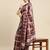 Magenta geometric printed poly silk casual saree with blouse piece