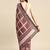 Magenta geometric printed poly silk casual saree with blouse piece