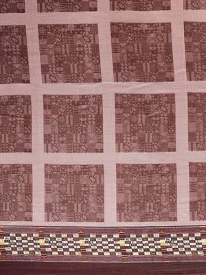 Magenta geometric printed poly silk casual saree with blouse piece 3