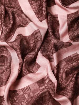 Magenta geometric printed poly silk casual saree with blouse piece 5