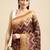 Mustard geometric printed poly silk casual saree with blouse piece