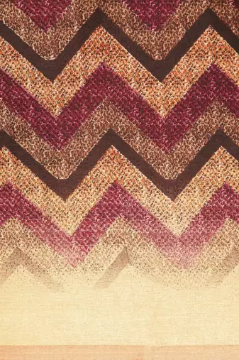 Mustard geometric printed poly silk casual saree with blouse piece