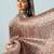 Grey printed satin fashion saree with blouse piece