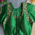 Green bridal designer readymade blouse for women | zari embroidered silk blouse with designer back neck