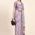 Purple printed silk blend ethnic saree with blouse piece