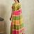 Green printed blended cotton designer saree with blouse piece
