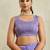Purple printed blended cotton designer saree with blouse piece