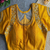 Mustard yellow bridal designer readymade blouse for women | royal couple embroidery back blouse