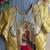 Golden beige bridal designer readymade blouse for women | royal couple embroidery back blouse