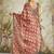 Brown printed blended cotton designer saree with blouse piece