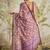 Purple printed blended cotton designer saree with blouse piece