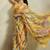 Yellow printed blended cotton designer saree with blouse piece