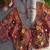 Women's red multicolor mirror work navratri blouse | heavy gamthi embroidery italian silk choli