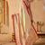 Cream printed art silk traditional saree with blouse piece