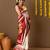 Off white printed art silk traditional saree with blouse piece
