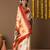 Off white printed art silk traditional saree with blouse piece