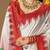 Off white printed art silk traditional saree with blouse piece