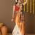 Off white printed art silk traditional saree with blouse piece