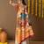 Off white printed art silk traditional saree with blouse piece