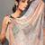 Orange elegant printed georgette saree with blouse piece