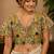 Women's cream multicolor mirror work navratri blouse | heavy gamthi embroidered italian silk choli