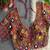 Women's rani pink mirror work navratri blouse | heavy gamthi embroidery italian silk choli