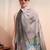 Mauve printed pure georgette casual saree with blouse piece