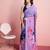 Purple elegant printed georgette saree with blouse piece