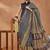 Multi printed silk blend ethnic saree with blouse piece