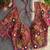 Women's hot pink mirror work navratri blouse | heavy gamthi embroidered italian silk choli