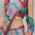 Grey printed blended cotton designer saree with blouse piece