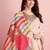 Cream printed linen casual saree with blouse piece
