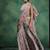Pink printed silk blend ethnic saree with blouse piece