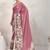Purple printed satin fashion saree with blouse piece