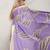 Purple printed satin fashion saree with blouse piece